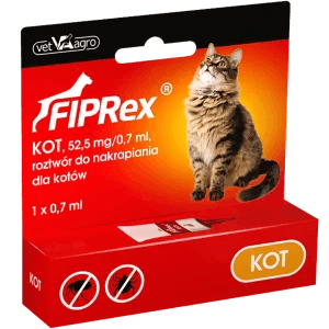 Krople na kleszcze dla kota - Fiprex